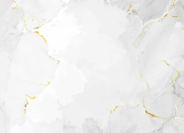 Struttura vettoriale in marmo bianco. Oro incrinato sfondo kintsugi. Carta elegante — Vettoriale Stock