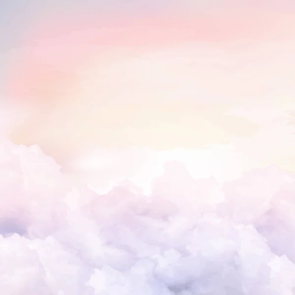 Zucchero cotone rosa nuvole vettore disegno sfondo — Vettoriale Stock