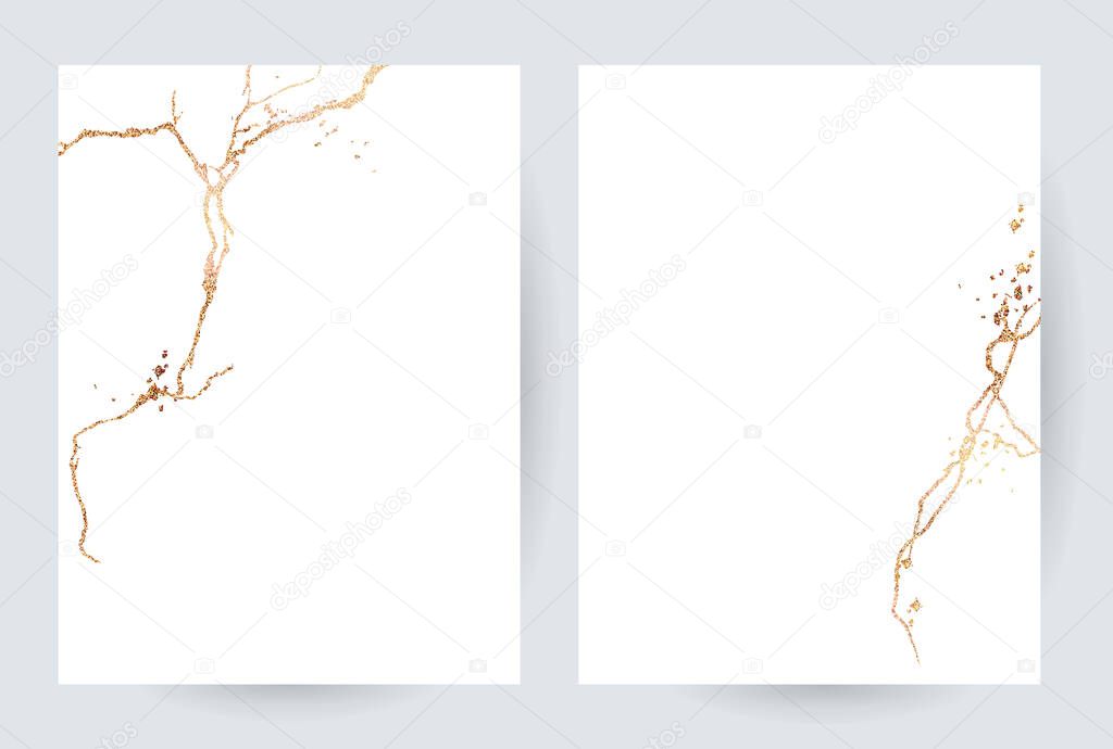 White quartz geode vector design frame. Stylish minimalist texture card