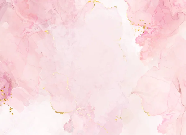 Blush rosa aquarela fluido pintura vetor design cartão. — Vetor de Stock