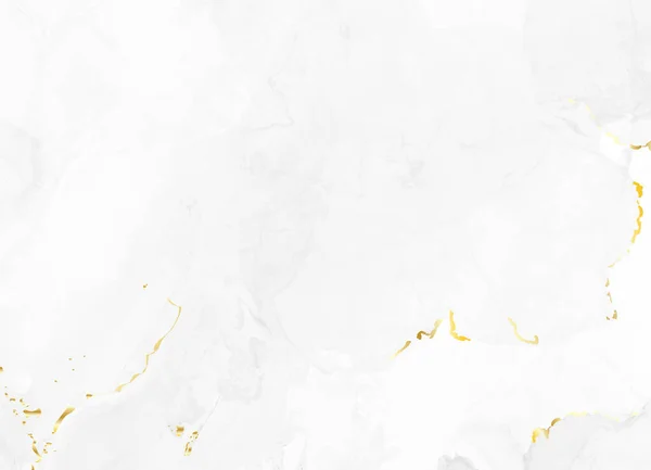 Векторная текстура белого мрамора. Золотой потрескавшийся фон кинцуги. Элегантная карта — стоковый вектор