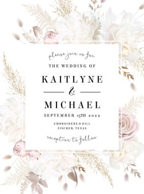 Çiçek geometrik çizgi sanat vektör tasarım çerçevesi. Düğün suluboya çiçekleri.