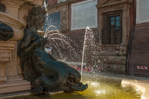 Szczegóły Posągu Neptuna Bolonii — Zdjęcie stockowe