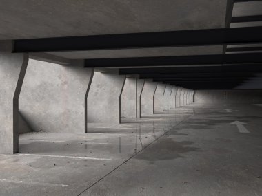yeraltı otopark - storm sonra