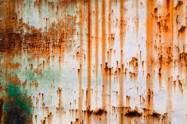 Paslı grunge metal, pas, oksitlenmiş çelik doku. Endüstriyel metal arka plan dokusu.