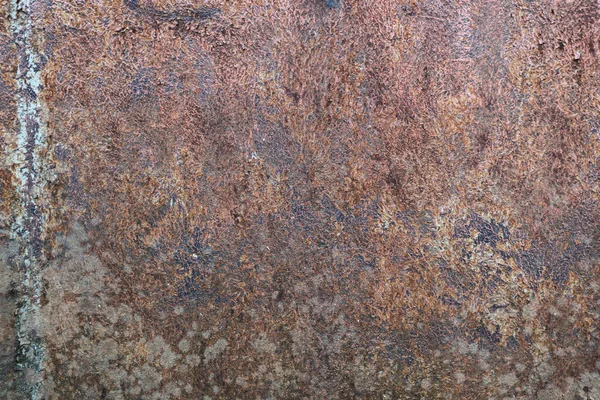 Çizikler Çatlaklarla Eski Paslı Metal Dokusu Eskimiş Koyu Renkte Bir — Stok fotoğraf