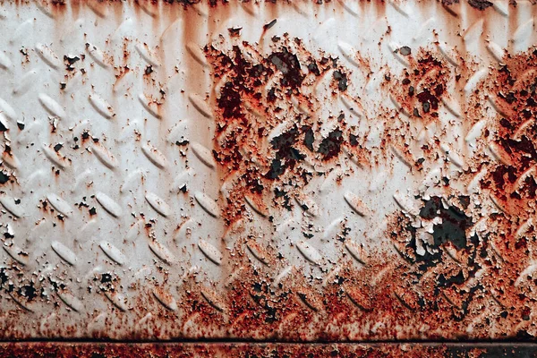 Огромная Ржавая Металлическая Текстура Ржавый Окисленный Фон Старый Изношенный Металлический — стоковое фото