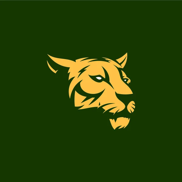 Значок Логотипа Голове Дикого Тигра Шаблон Логотипа Спортивной Команды — стоковый вектор