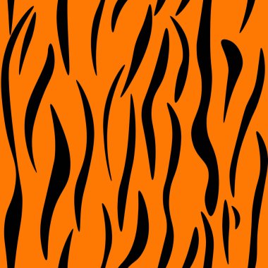 Turuncu arka planda kaplan çizgileri, dijitalli kağıt.