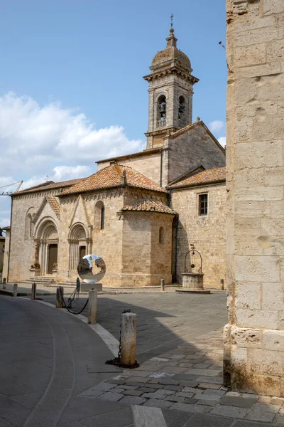 San Quirico Orcia Italy August 2021 Collegiata Church San Quirico — Stock Photo, Image