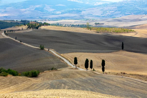 Val Orcia 이탈리아 August 2021 Val Orcia Landscape Tercany Italy — 스톡 사진