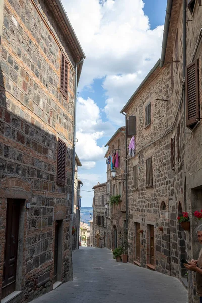 Radicofani Italien August 2021 Blick Auf Das Dorf Und Die — Stockfoto