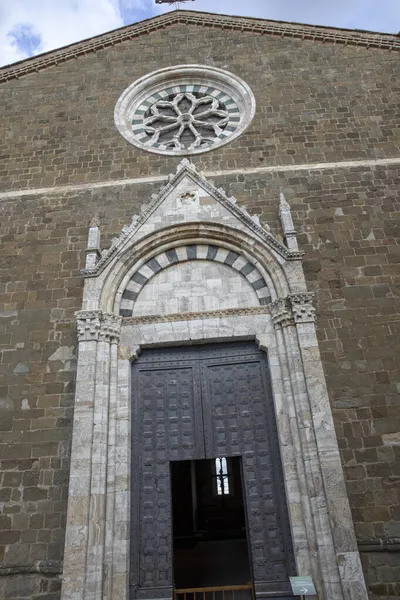 Montalcino Włochy Sierpnia 2021 Kościół Agostino Montalcino Toskania Włochy — Zdjęcie stockowe