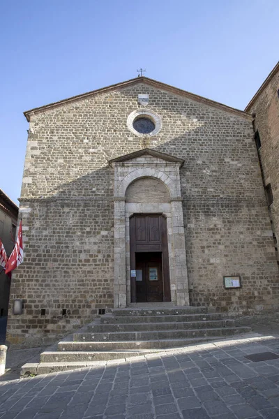 Montalcino Włochy Sierpnia 2021 Kościół Egidio Abate Montalcino Toskania Włochy — Zdjęcie stockowe