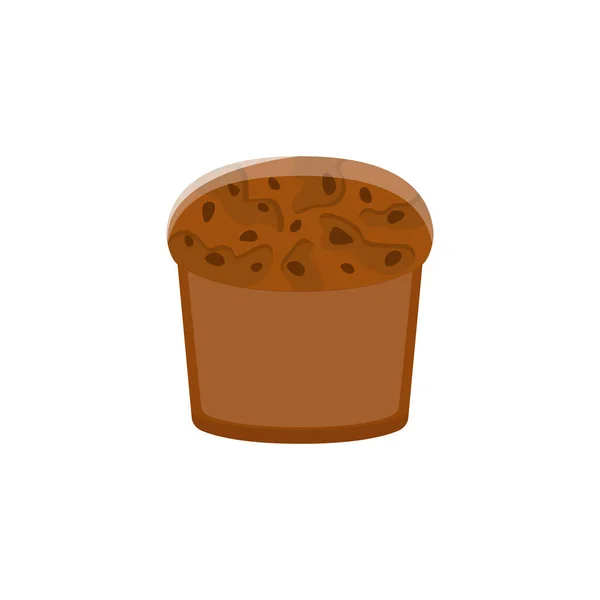 Vector Illustratie Van Chocolade Muffin Zoet Dessert — Stockvector