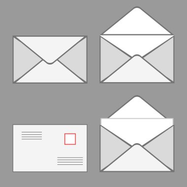  Vector illustration envelopes letter. 
