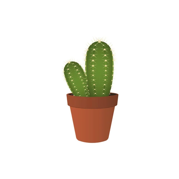 Vector Illustration Home Plant Cactus — Vector de stock