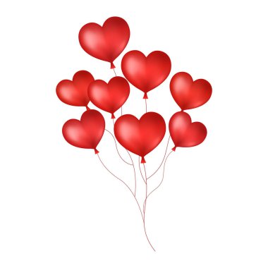   Vector illustration of a set of red balls for the holiday.