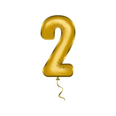 Vector illustration of helium balloon numbers for the holiday. 