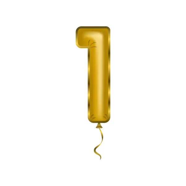 Vector Illustration Helium Balloon Numbers Holiday — Stockvector