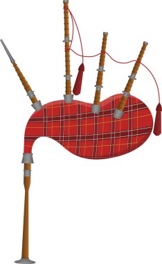 Bir müzik aletinin vektör illüstrasyonu.