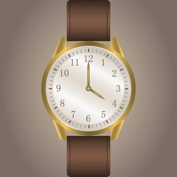 Vector Montre Bracelet Réaliste Montre Bracelet Automatique — Image vectorielle