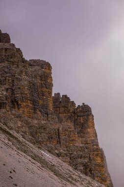 Tre Cime Di Lavaredo 'da gün batımı, Dolomitler, Alpler, Kuzey İtalya