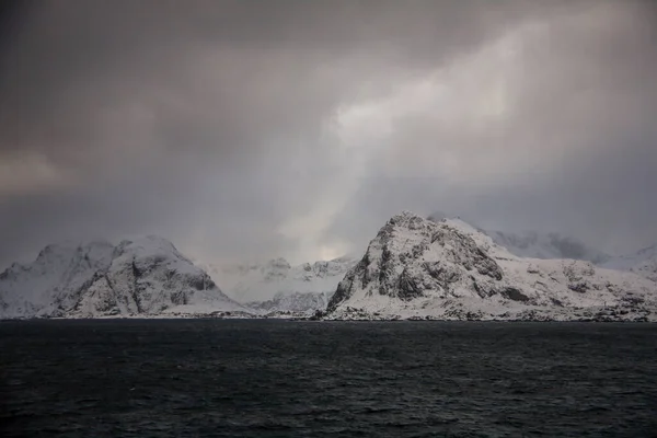 Lofoten Adaları Nda Kış Kuzey Norveç — Stok fotoğraf