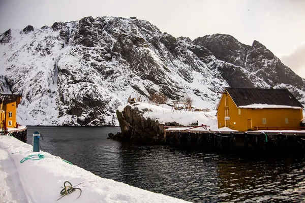 Hiver Dans Les Îles Lofoten Nord Norvège — Photo
