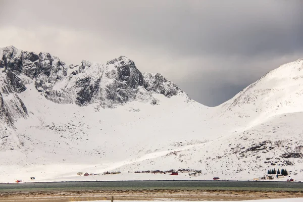 Inverno Lofoten Islands Northern Noruega — Fotografia de Stock