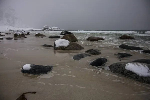 ノルウェー ロフトテン諸島 ノルウェーの冬 — ストック写真