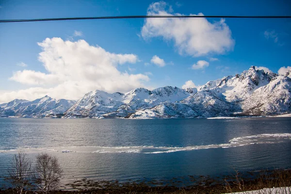 Χειμώνας Στις Νήσους Lofoten Βόρεια Νορβηγία — Φωτογραφία Αρχείου