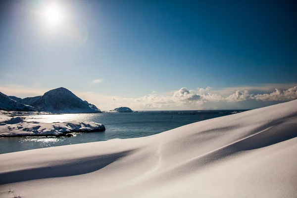 Vinter Lofoten Norra Norge — Stockfoto