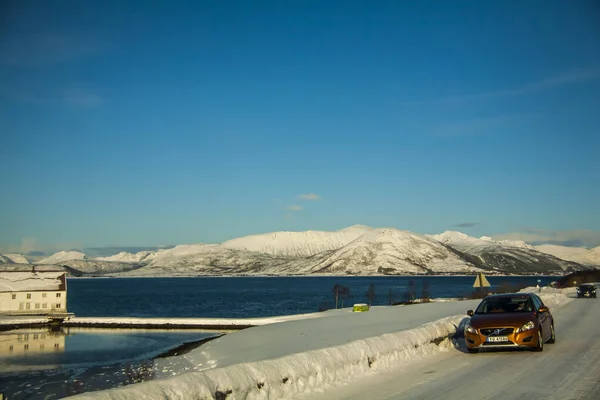 Zima Wyspach Lofoten Północ Norwegia — Zdjęcie stockowe