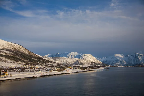 Χειμώνας Στις Νήσους Lofoten Βόρεια Νορβηγία — Φωτογραφία Αρχείου