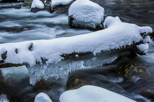 Río Invierno Capcir Cerdeña Pirineos Francia — Foto de Stock