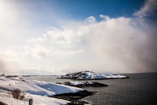 Winter Auf Den Lofoten Northern Norwegen — Stockfoto