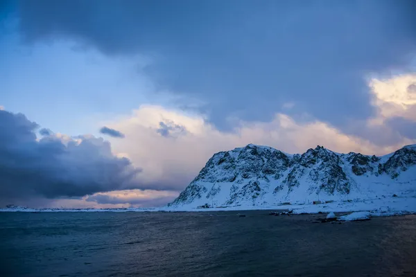 Inverno Nelle Isole Lofoten Nord Norvegia — Foto Stock