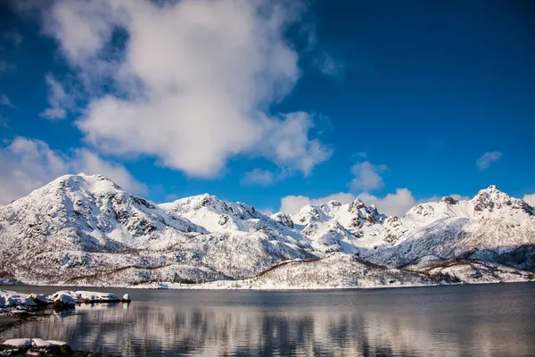 Tél Lofoten Szigeteken Észak Norvégia — Stock Fotó