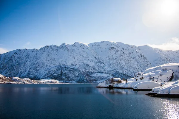 Winter Auf Den Lofoten Northern Norwegen — Stockfoto