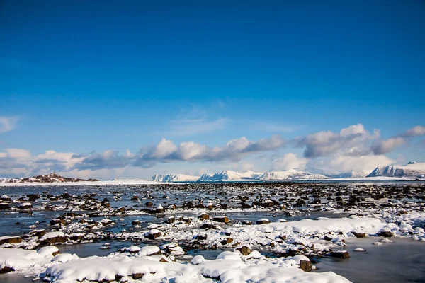 Lofoten Adaları Nda Kış Kuzey Norveç — Stok fotoğraf