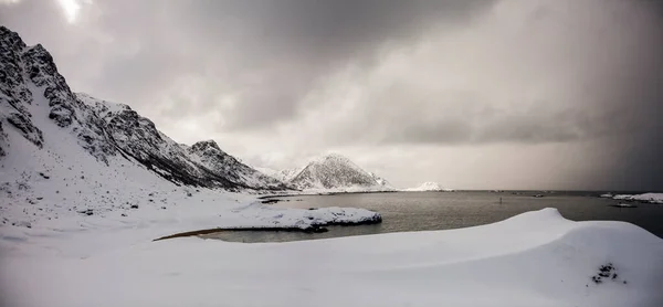 Zima Lofotenských Ostrovech Severní Norsko — Stock fotografie