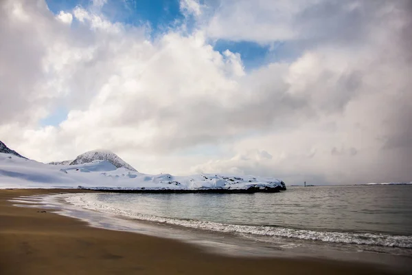 Inverno Nelle Isole Lofoten Nord Norvegia — Foto Stock