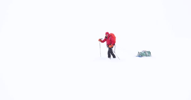 Ski Expedition Dovrefjell Nationalpark Norwegen — Stockvideo