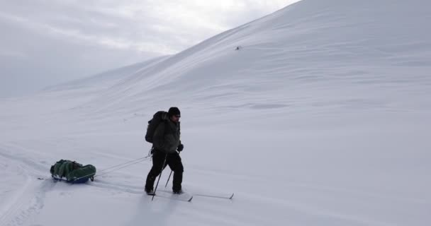 Ski Expedition Dovrefjell Nationalpark Norwegen — Stockvideo