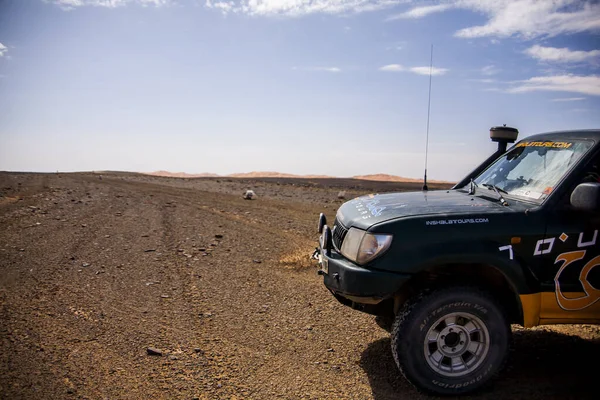 Maroc Afrique Avril 2012 4X4 Voiture Hors Route Dans Désert — Photo