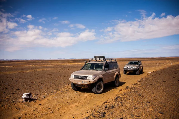 Maroc Afrique Avril 2012 4X4 Voiture Hors Route Dans Désert — Photo