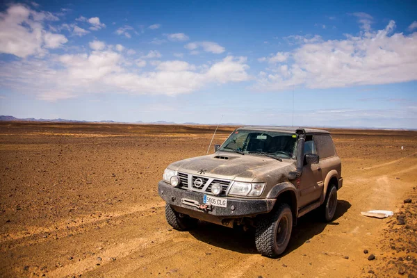 Morocco África Abril 2012 4X4 Carro Offroad Deserto Dunas Marrocos — Fotografia de Stock