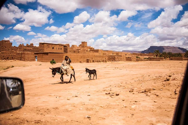 Sucha Scena Krajobrazowa Maroko Afryka Północna — Zdjęcie stockowe