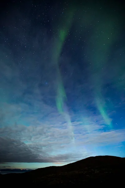 Northern Lights Nordkapp Norte Noruega Europa — Fotografia de Stock